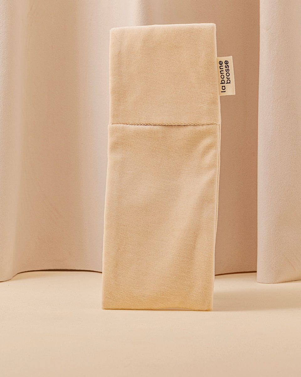 La Pochette "Grande Brosse" Blanc Crème
