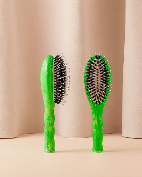 Roseanna x La Bonne Brosse N.03 The Small Sensitive Scalp Hairbrush The Gentle Essential Green Tie & Dye - Image 1