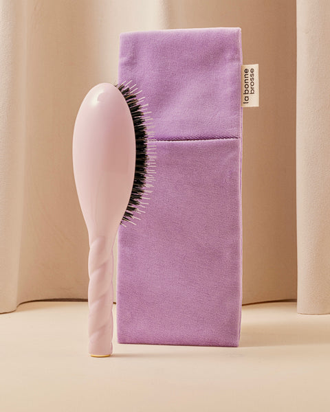 ‘Large Hair Brush’ Pouch Purple Lilac - Image 1
