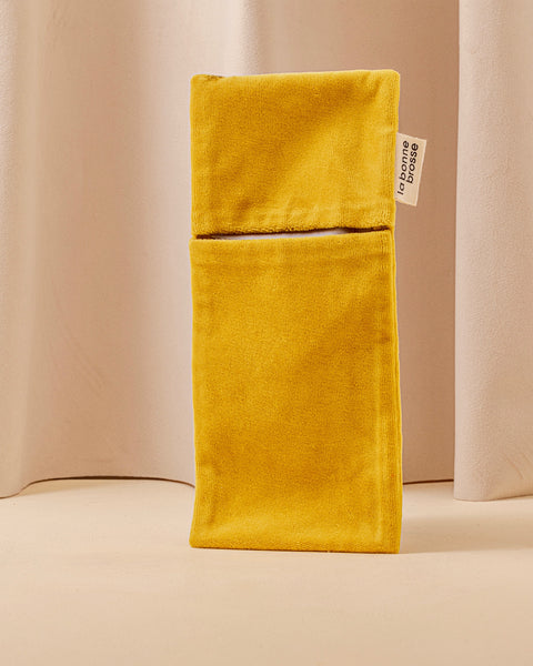 Small Hair Brush Pouch Saffron Yellow  - Image 1