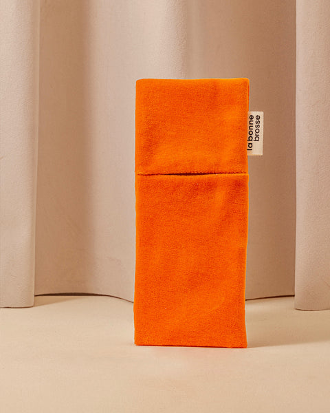 ‘Small Hair Brush’ Pouch Orange Seventies - Image 1