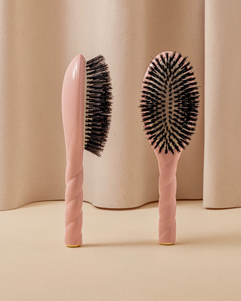 Trio : La Bonne Brosse, son Peigne et sa Pochette Rose Poudré - Image 2