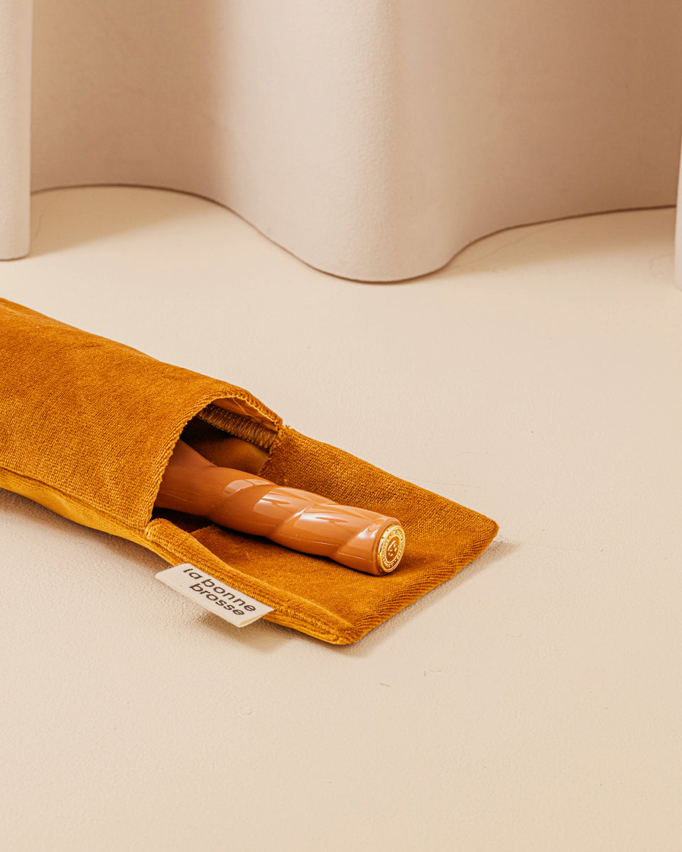 ‘Small Hair Brush’ Pouch Terracotta