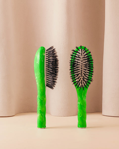 Roseanna x La Bonne Brosse N.01 The Small Shine & Care The Universal Hairbrush Green Tie & Dye  - Image 1