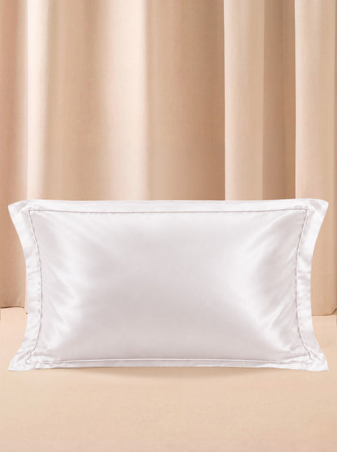 La Taie d’Oreiller en Soie, Liseré Blanc Crème - Image 3