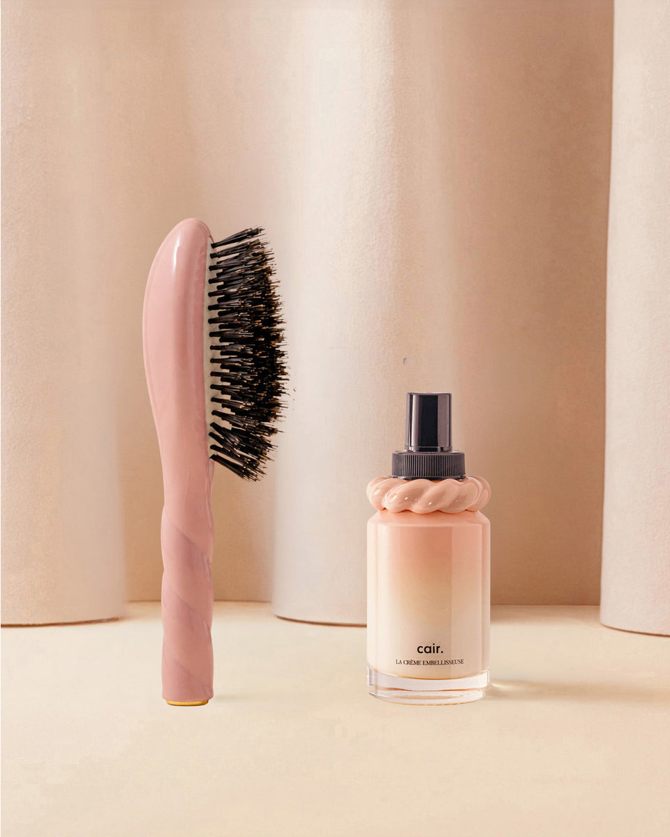 Radiance Duo: The Small Hairbrush in Powder Pink and Cair Beautifying Moisturising Cream