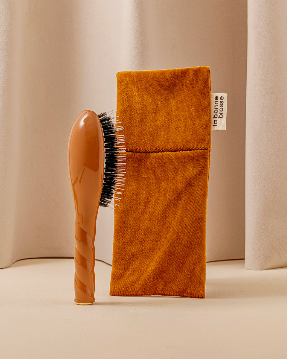 ‘Small Hair Brush’ Pouch Terracotta
