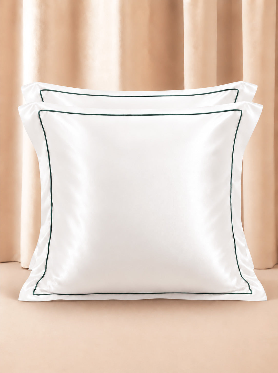 Set of 2 Emerald Green Silk Pillowcases