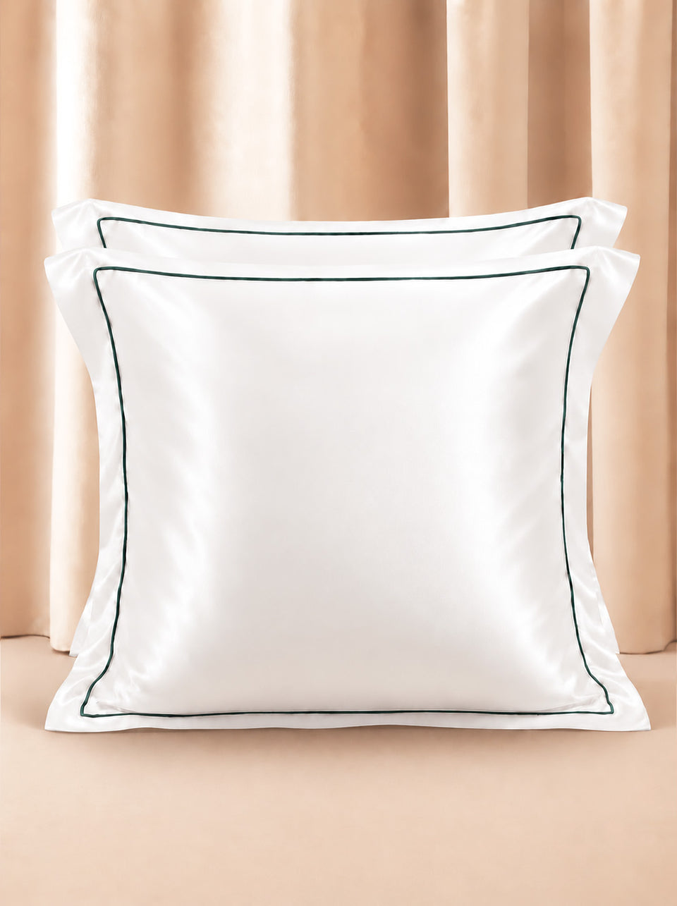 Set of 2 Emerald Green Silk Pillowcases