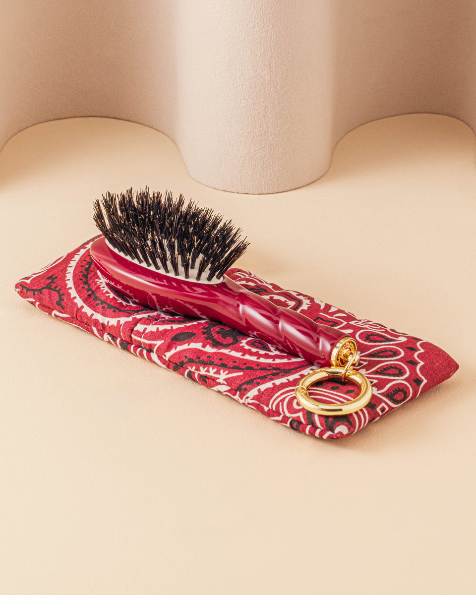 Call It By Your Name x La Bonne Brosse Burgundy Micro Brush Pouch