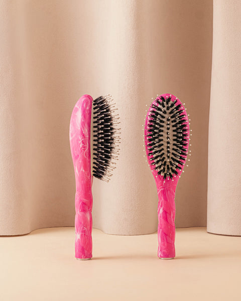 Roseanna x La Bonne Brosse N.03 The Small Sensitive Scalp Hairbrush The Gentle Essential Pink Tie & Dye - Image 1