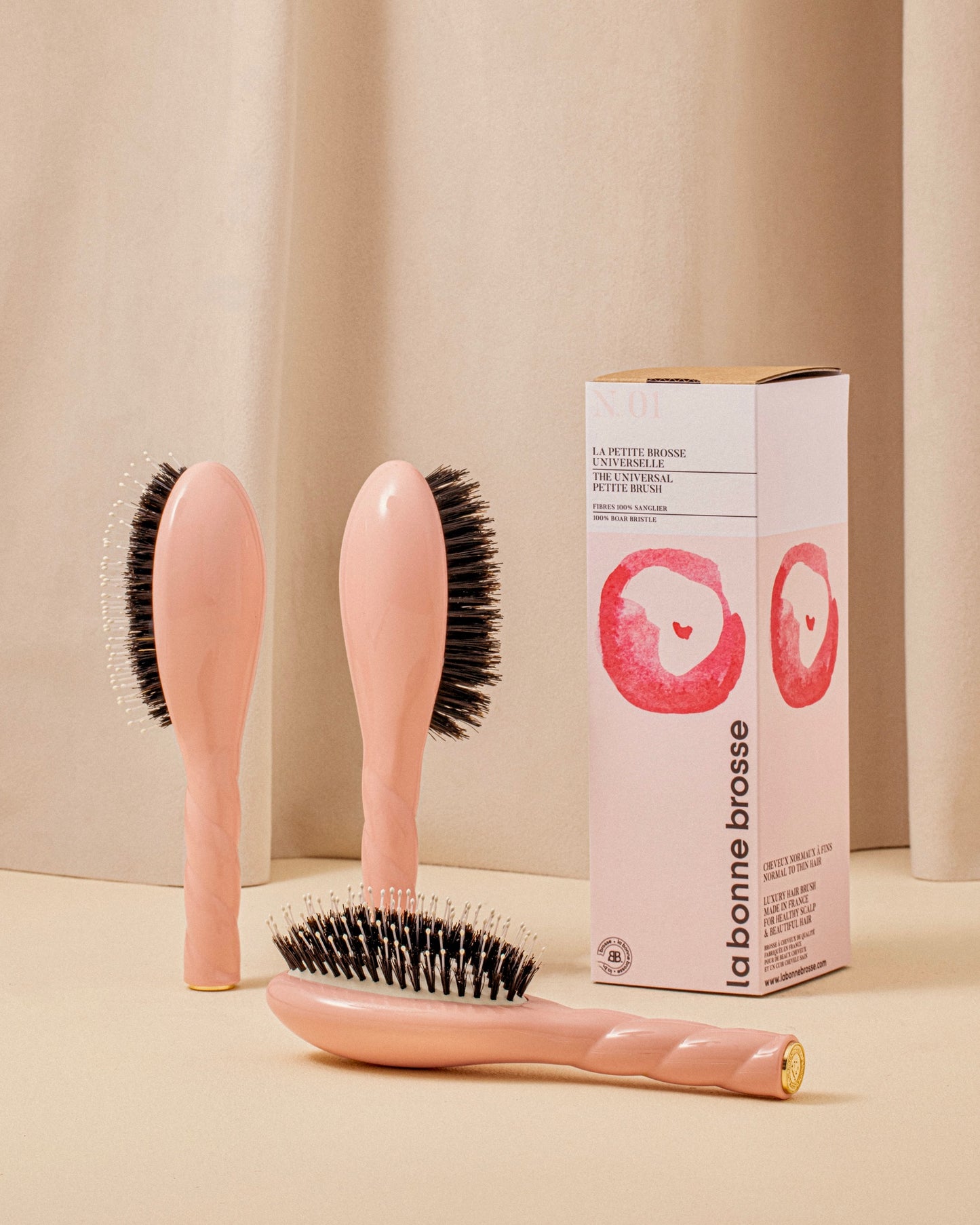 La Bonne Brosse  "Octobre Rose" Limited Edition N.03 The Essential Softness Sensitive Scalp Hairbrush