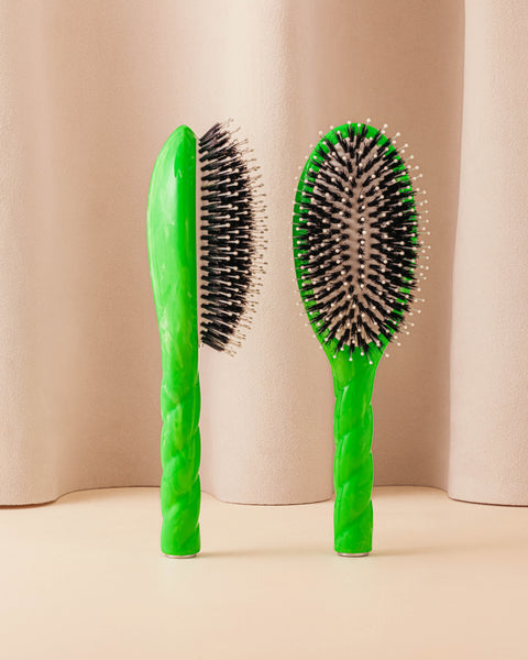 Roseanna x La Bonne Brosse N.03 The Sensitive Scalp Hairbrush The Gentle Essential Green Tie & Dye - Image 1