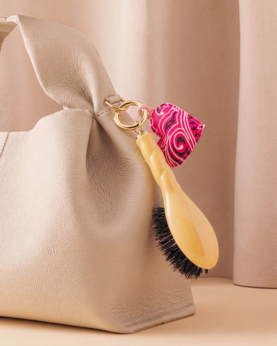 Call It By Your Name x La Bonne Brosse Duo: Mikro Bürste N.01 Safrangelb mit Anhänger