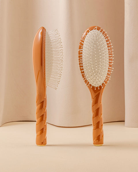 N.04 The Massaging Detangling Hair Brush THE MIRACLE Terracotta - Image 1