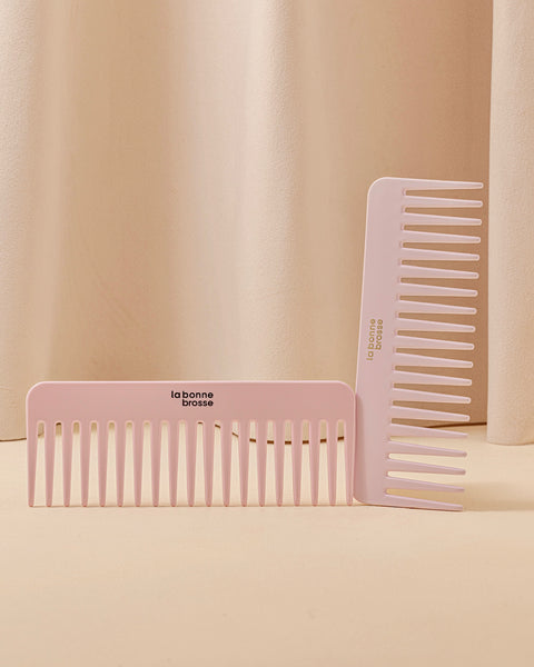 The Large Detangling Comb in Acetate Pink - Image 1