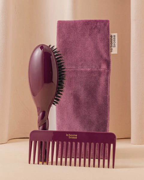 Trío: El Cepillo, su peine y su Funda Edición Limitada Berenjena - Image 1