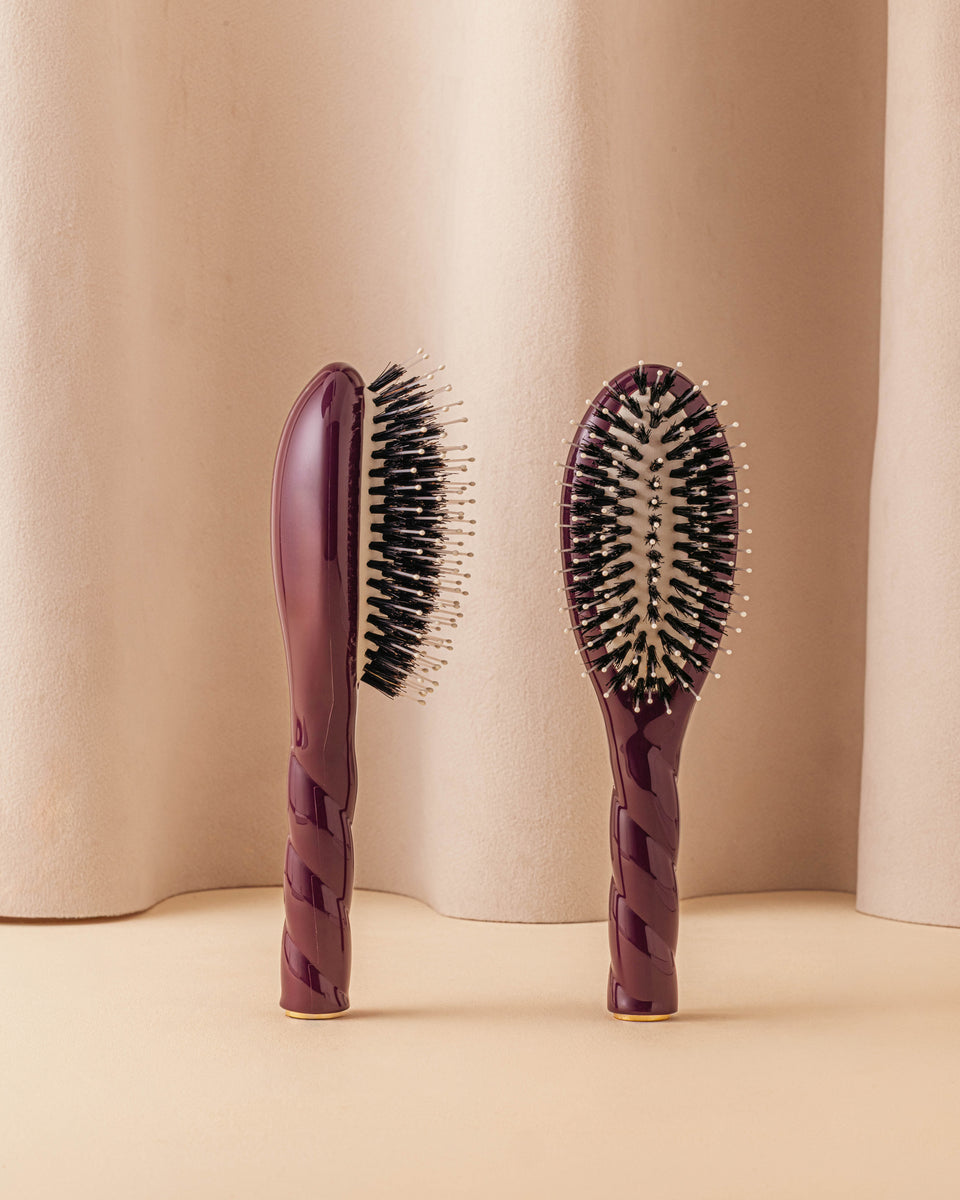 Duo: Die Kleine Bürste und ihre Tasche Limitierte Edition Aubergine