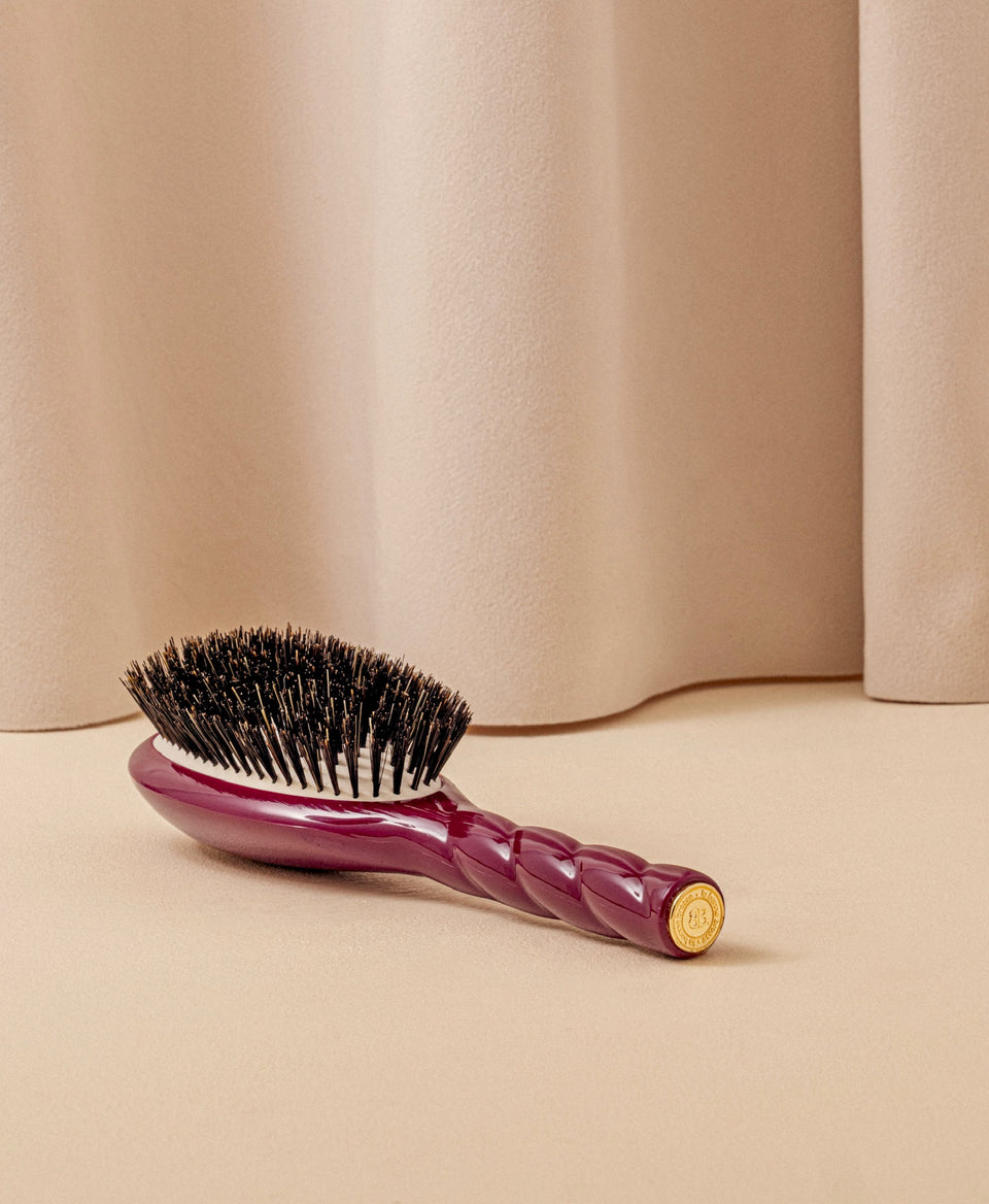 N.01 The Shine & Care Hair Brush The Universal Cherry Red