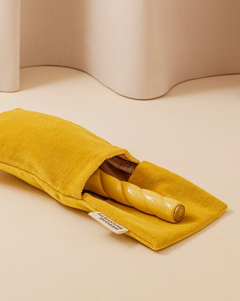 ‘Large Hair Brush’ Pouch Saffron Yellow - Image 3