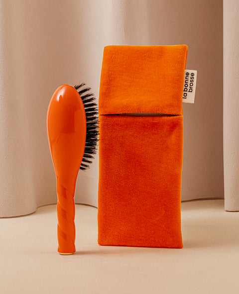 ‘Small Hair Brush’ Pouch Orange Seventies - Image 2
