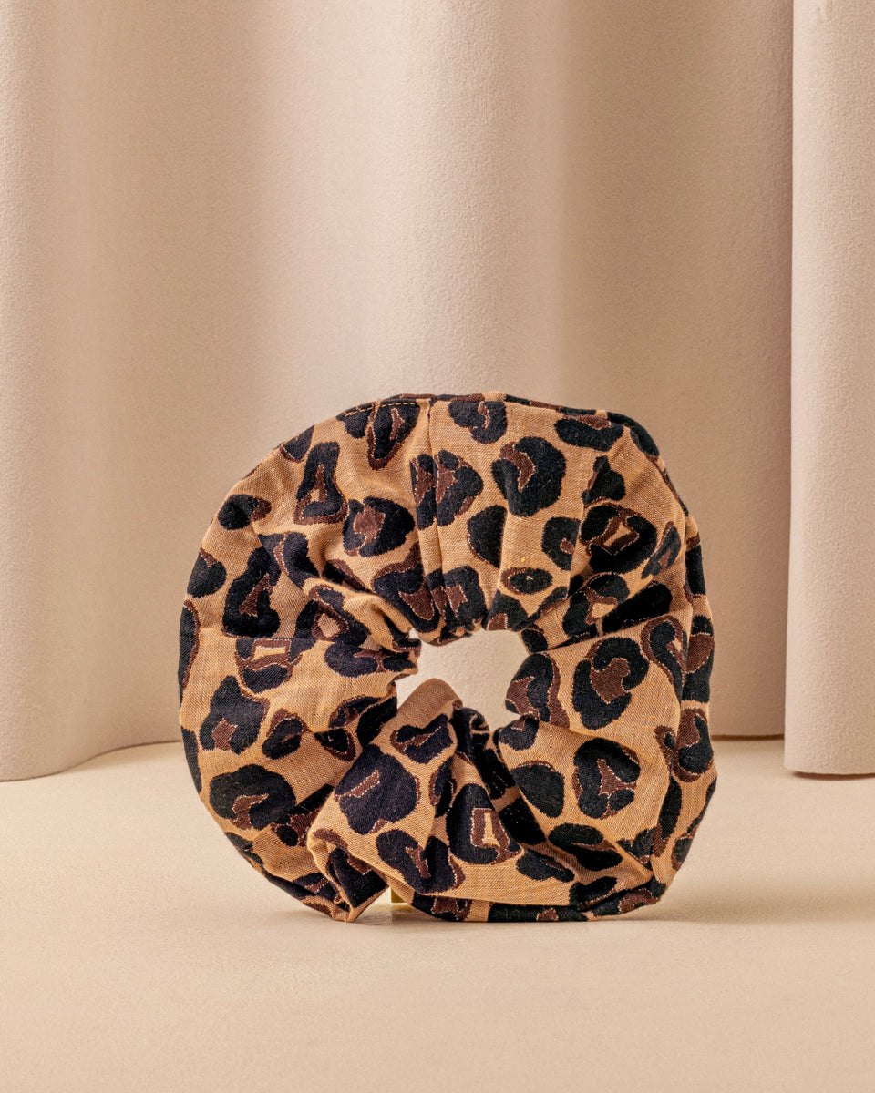 Balzac Paris x La Bonne Brosse The Large Leopard Scrunchie