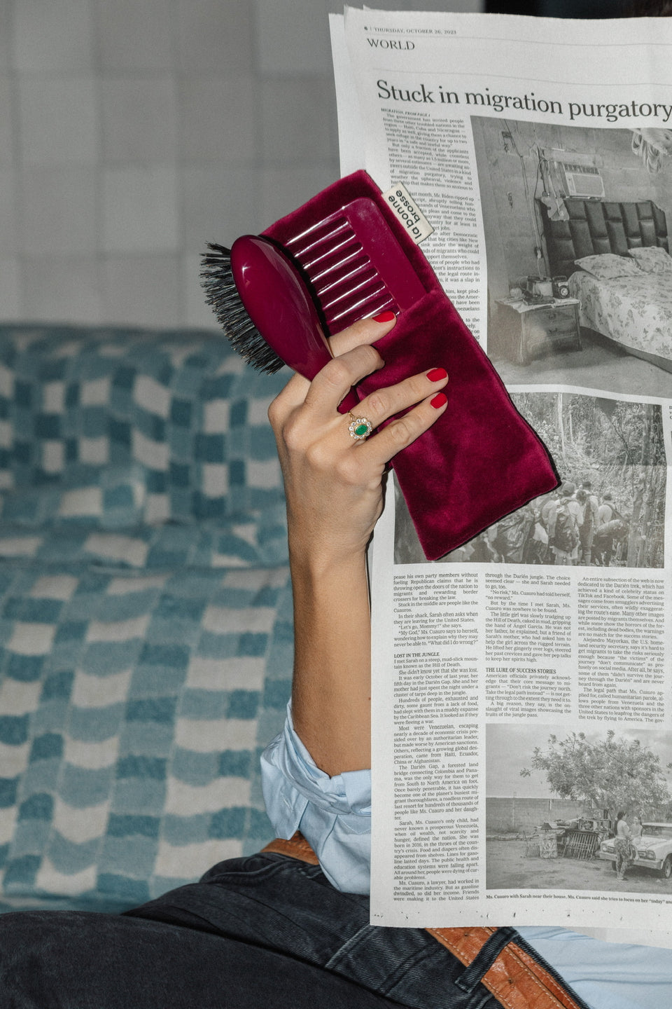 Le Trio Petite Brosse Rouge Cerise