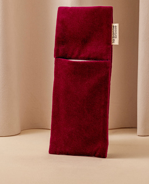 'N.05 Hair Brush’ Round Pouch Cherry Red - Image 1