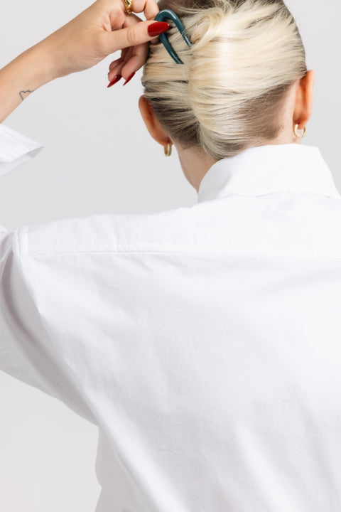 Duo : Le Petit Peigne Large et son Pic à Chignon Jaune Safran - Image 2