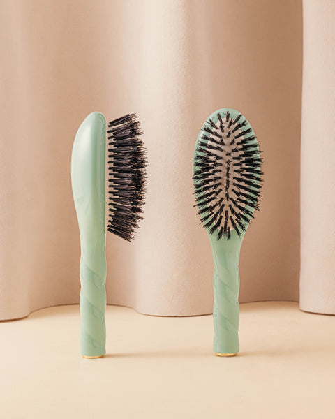 Limited Edition N.01 The Small Shine & Care The Universal Hairbrush Lagoon Blue - Image 1
