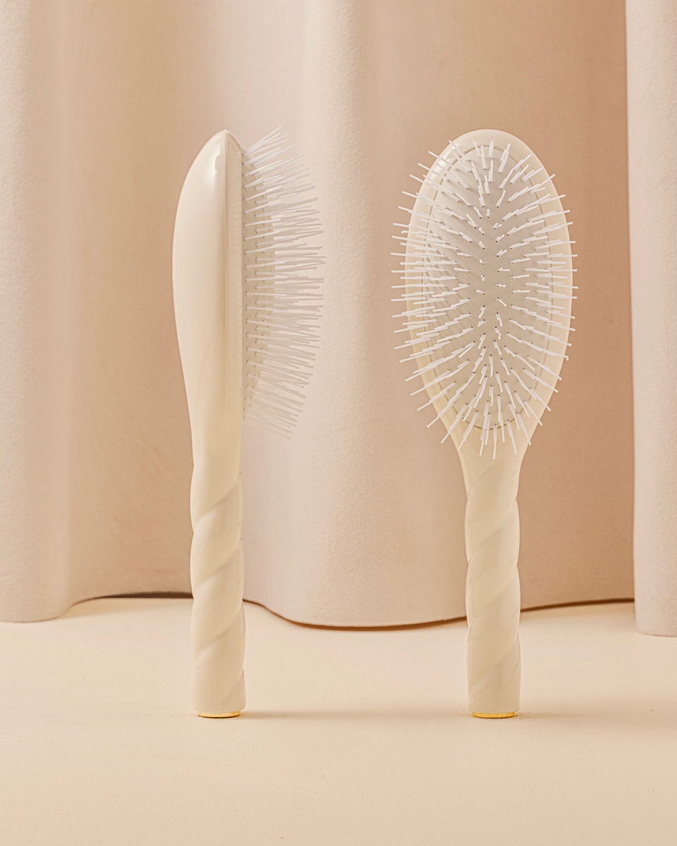 Detangling duo: La Bonne Brosse in Cream White and Cair detangling hair mist