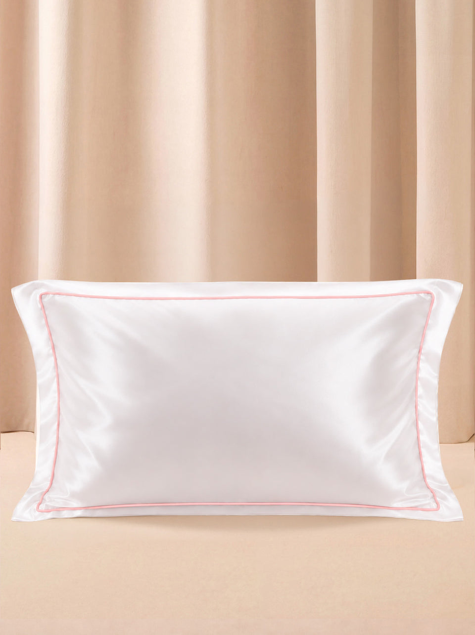 La Taie d'Oreiller en Soie Rose Poudré