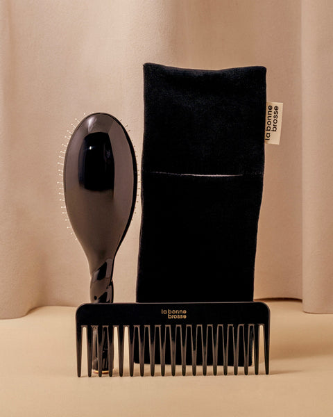 Trío: La Bonne Brosse, su Peine y su Funda Edición Negra - Image 1
