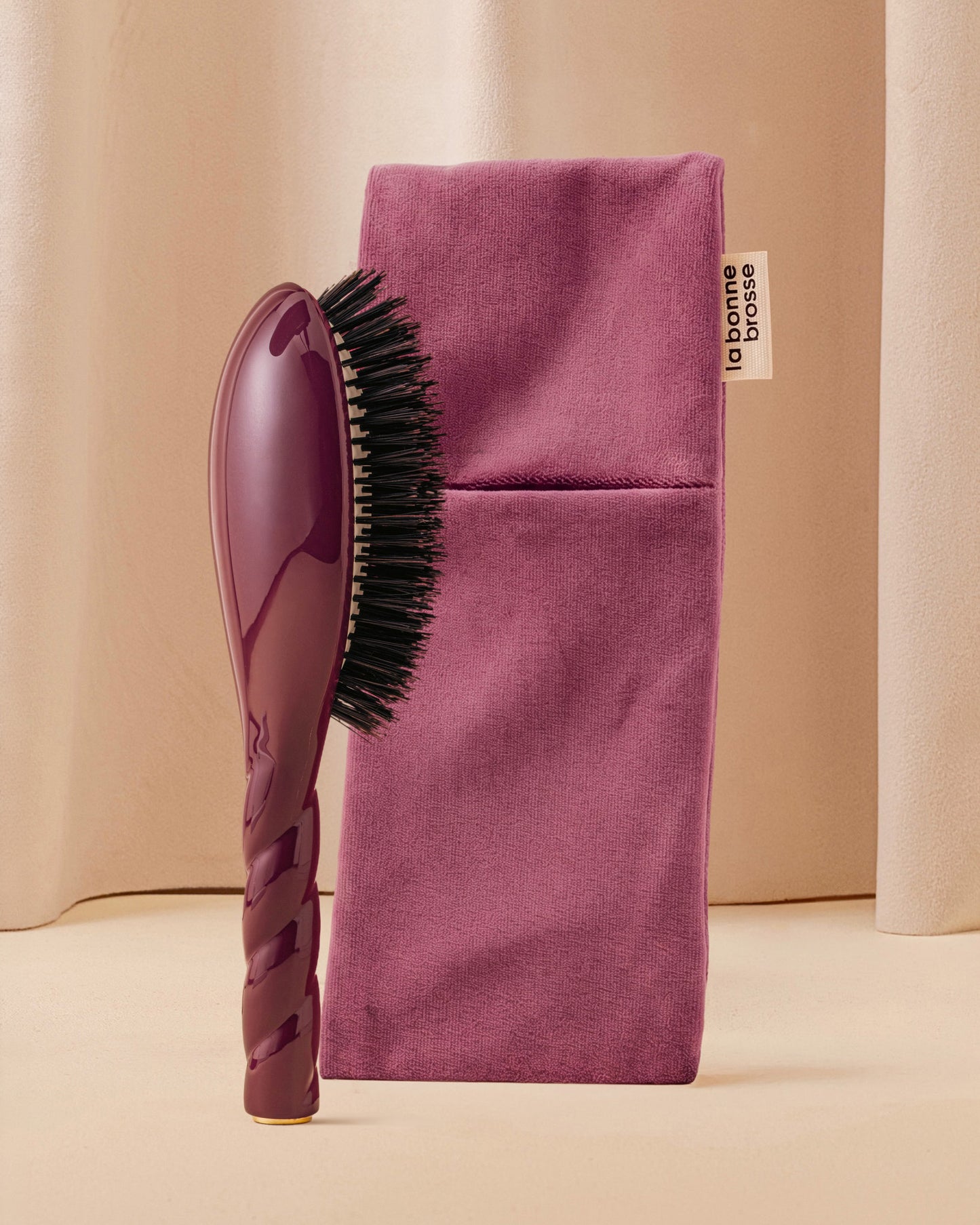 Duo: La Bonne Brosse und ihre Tasche Limitierte Edition Aubergine