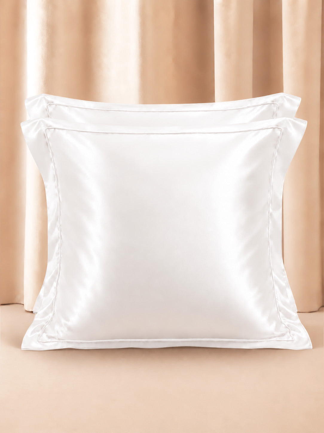 Set of 2 Cream White Silk Pillowcases