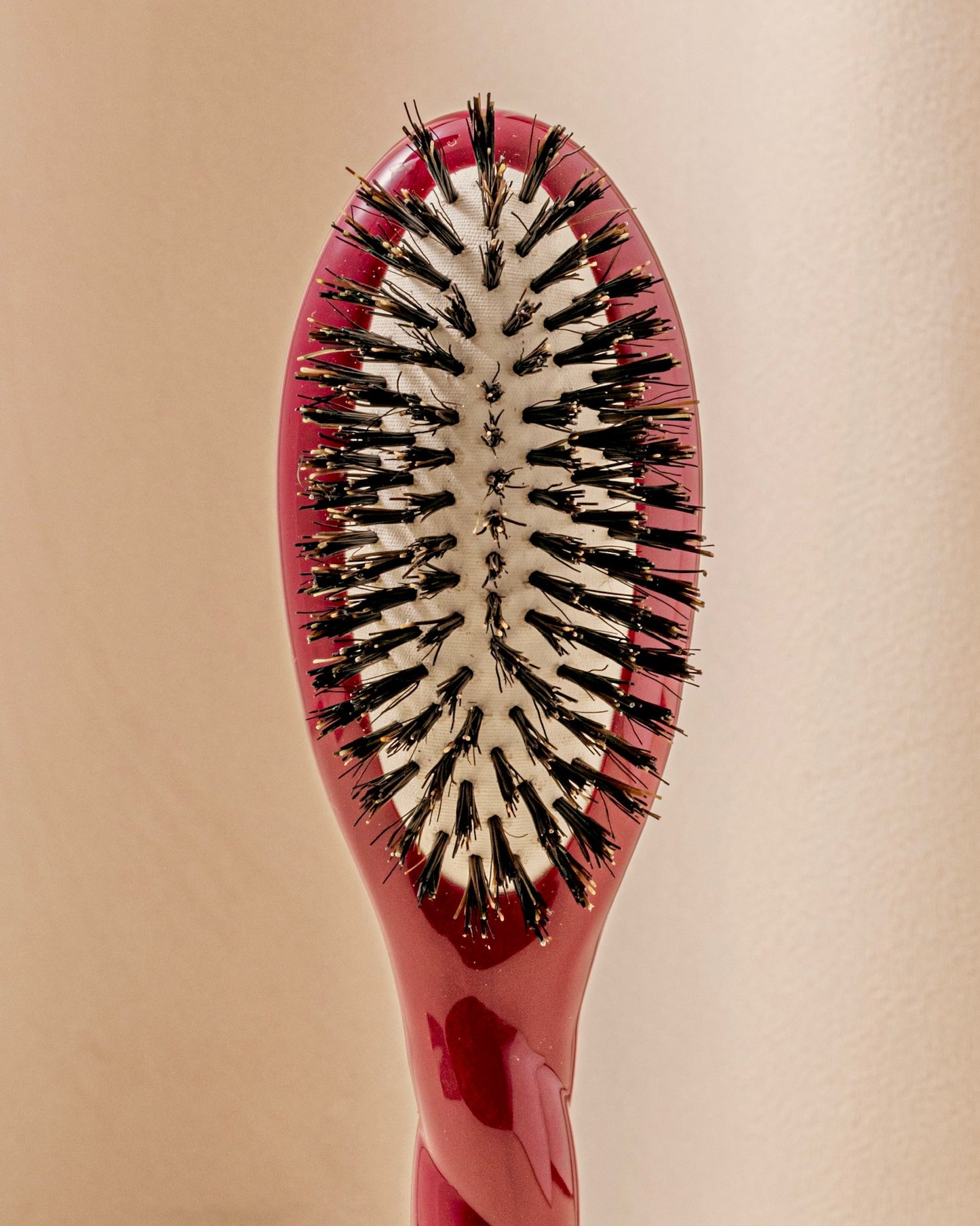 N.01 The Small Shine & Care Hair Brush THE UNIVERSAL Cherry Red