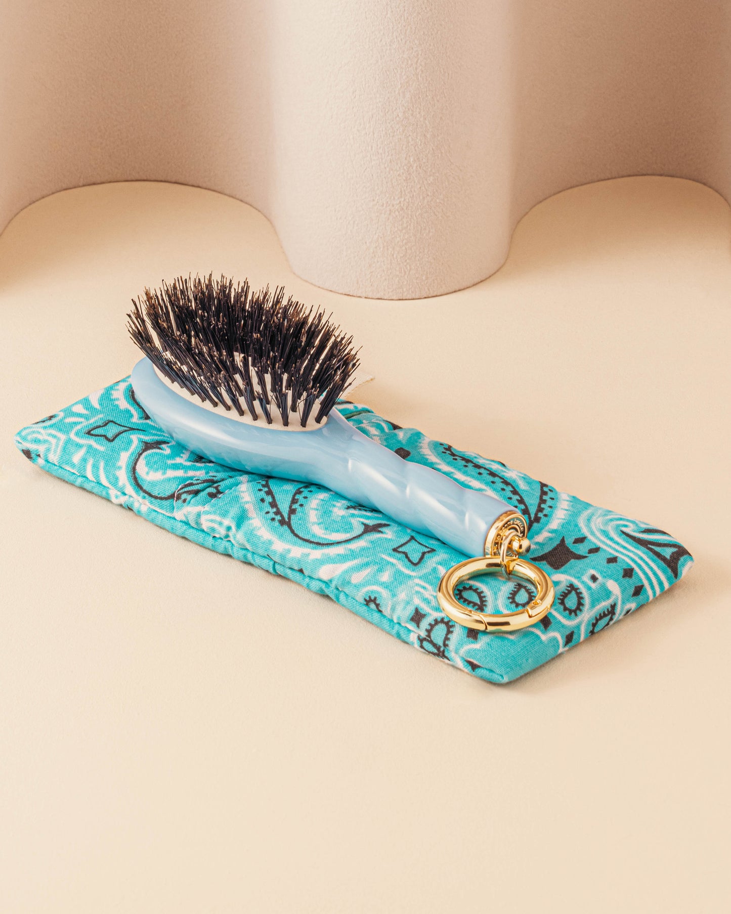 Call It By Your Name x La Bonne Brosse Turquoise Blue Micro Brush Pouch