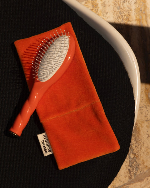 ‘Small Hair Brush’ Pouch Orange Seventies - Image 2