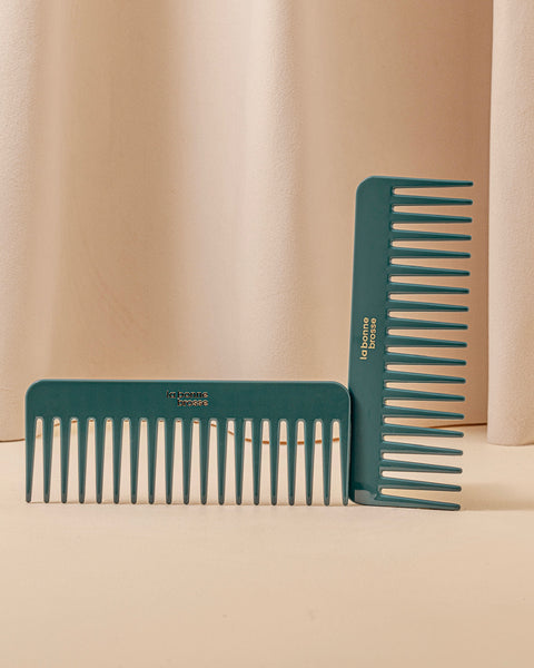 The Large Detangling Comb in Acetate Blue - Image 1