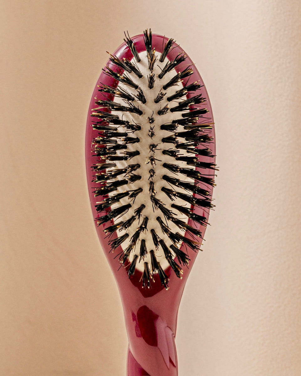 Duo: Small Brush and Cherry Red Pouch