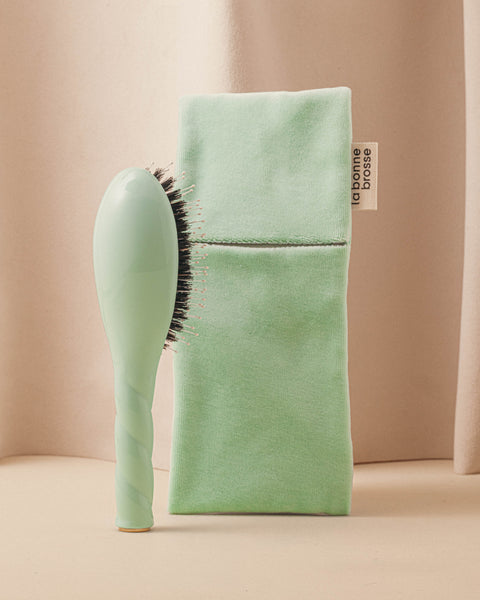 ‘Small HairBrush’ Pouch Lagoon Blue - Image 2