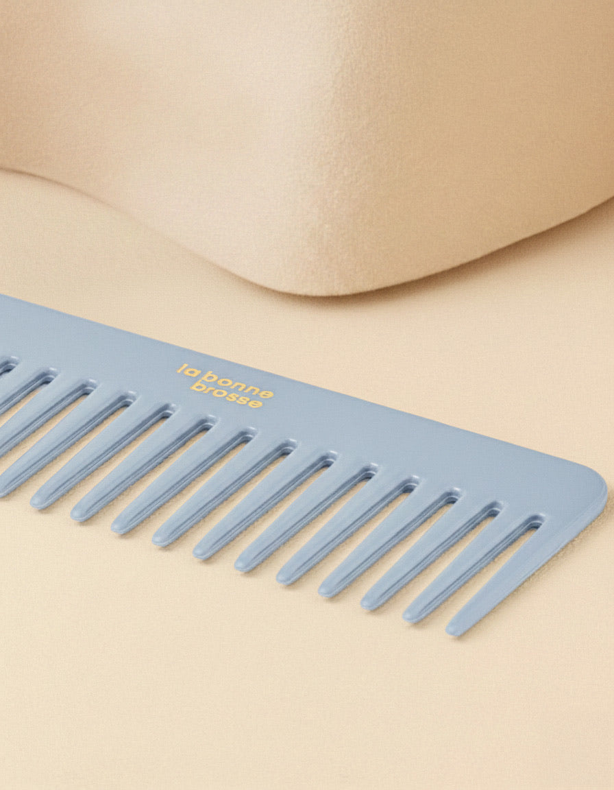 El Peine Ancho Desenredante en Acetato Azul Cielo