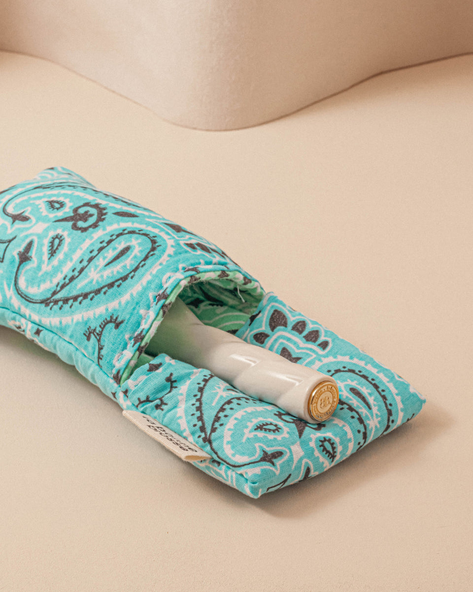 Call It By Your Name x La Bonne Brosse Turquoise Blue Small Brush Pouch