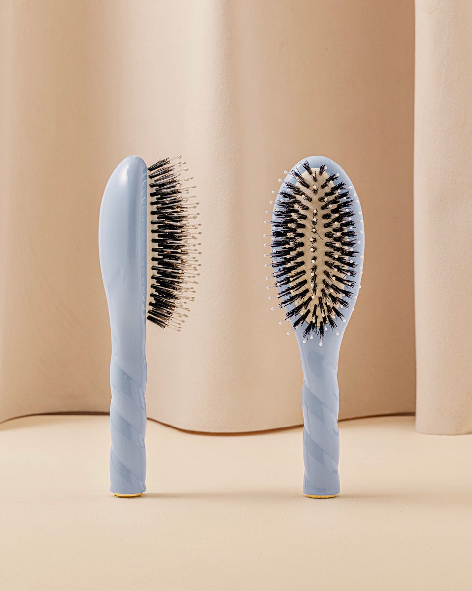 Duo: The Little Sky Blue Brush and its Donatelle Godart Scrunchie