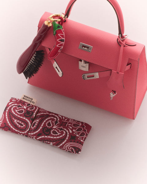 Call It By Your Name x La Bonne Brosse Burgundy Micro Brush Pouch - Image 2