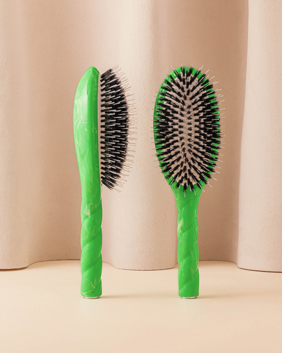 Roseanna x La Bonne Brosse N.02 La Brosse Démêlante & Soin l'Indispensable Tie & Dye Vert