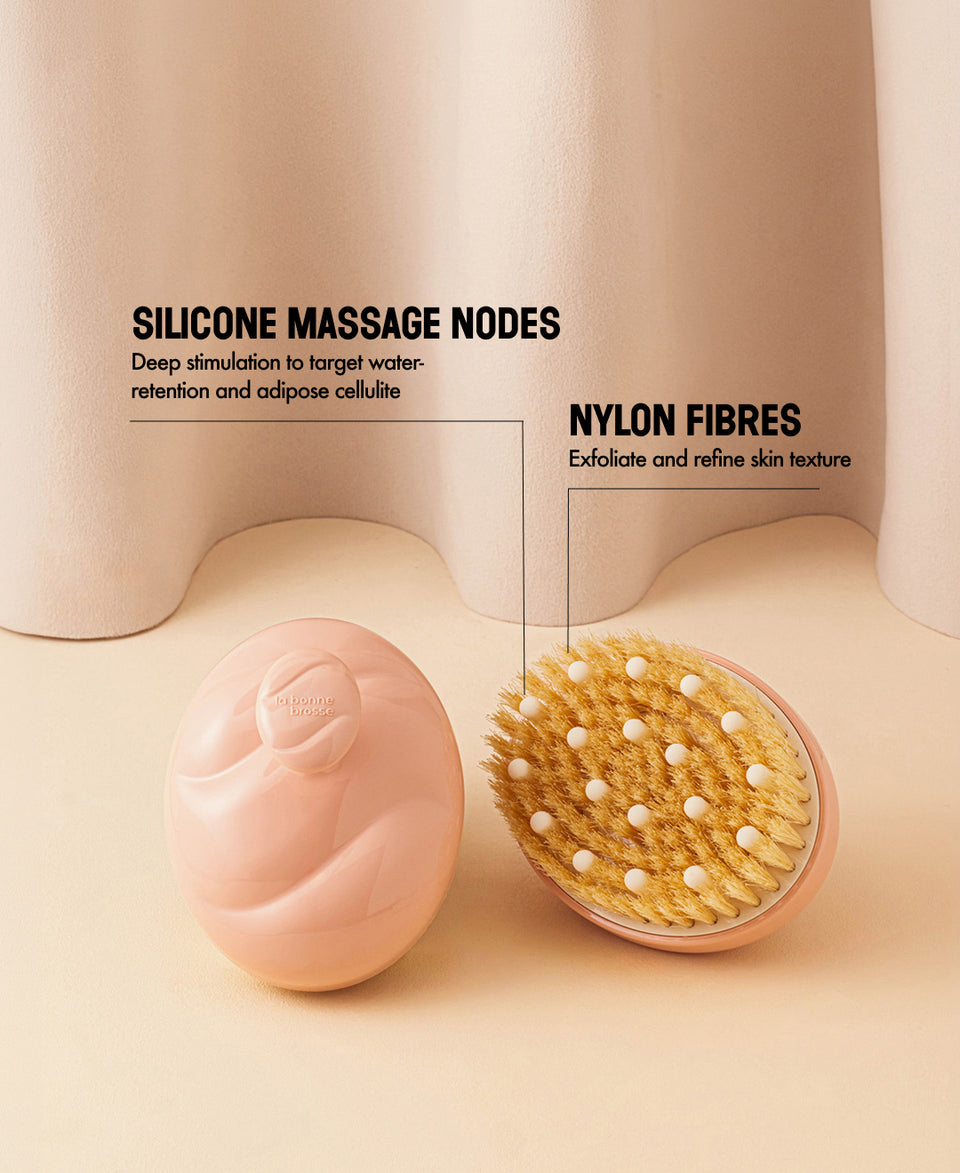 Duo: N.02 The Normal Skin Body Brush and its Powder Pink Pouch