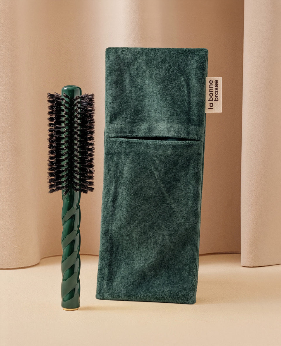 La Funda "Cepillo Redondo" Verde Esmeralda