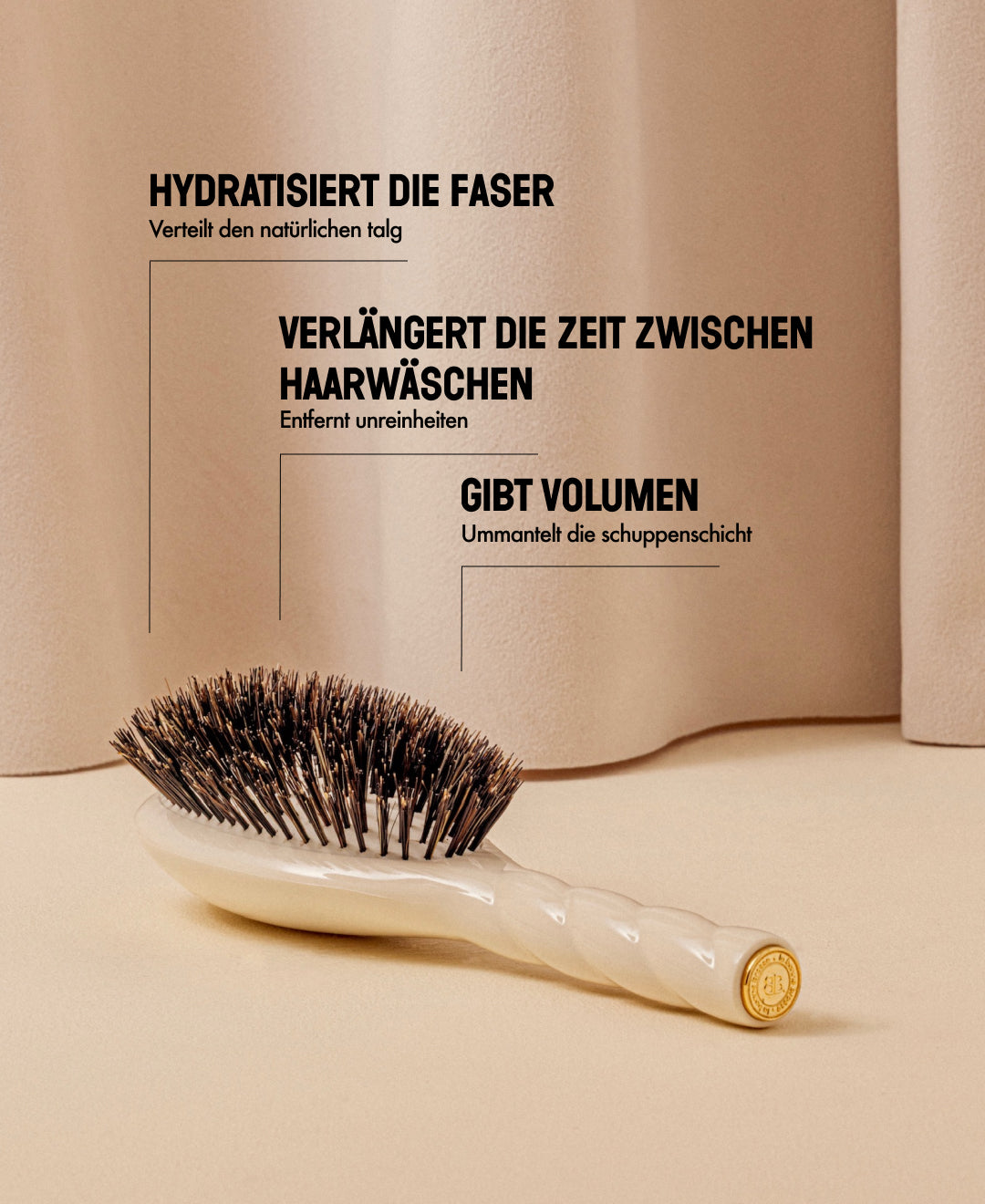 N.01 The Shine & Care HairBrush The Universal Creamy White