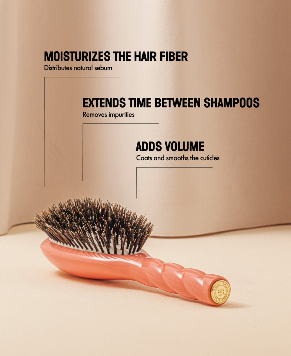 N.01 The Shine & Care HairBrush The Universal Coral
